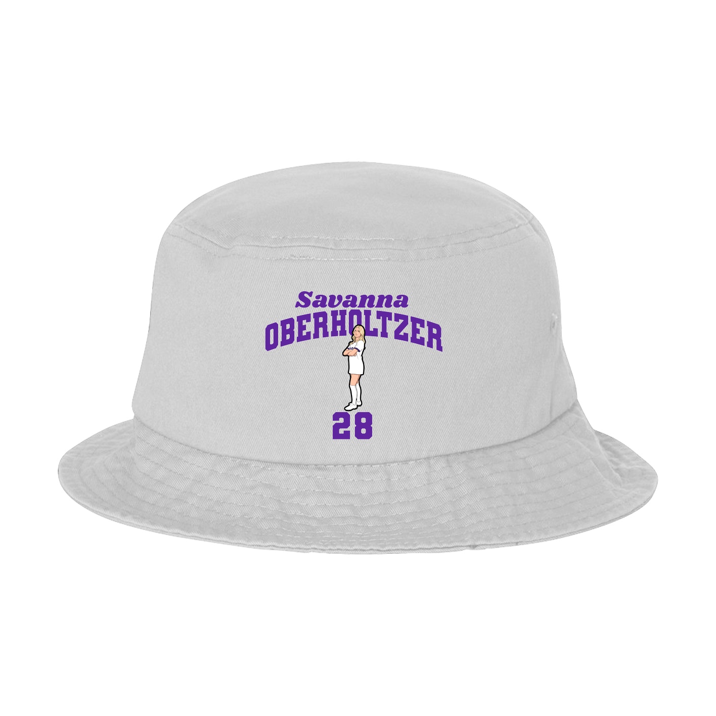 Bucket Cap — Signature Arch in White