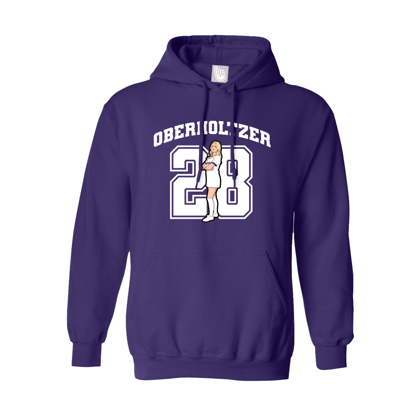 Hoodie — Number in Purple