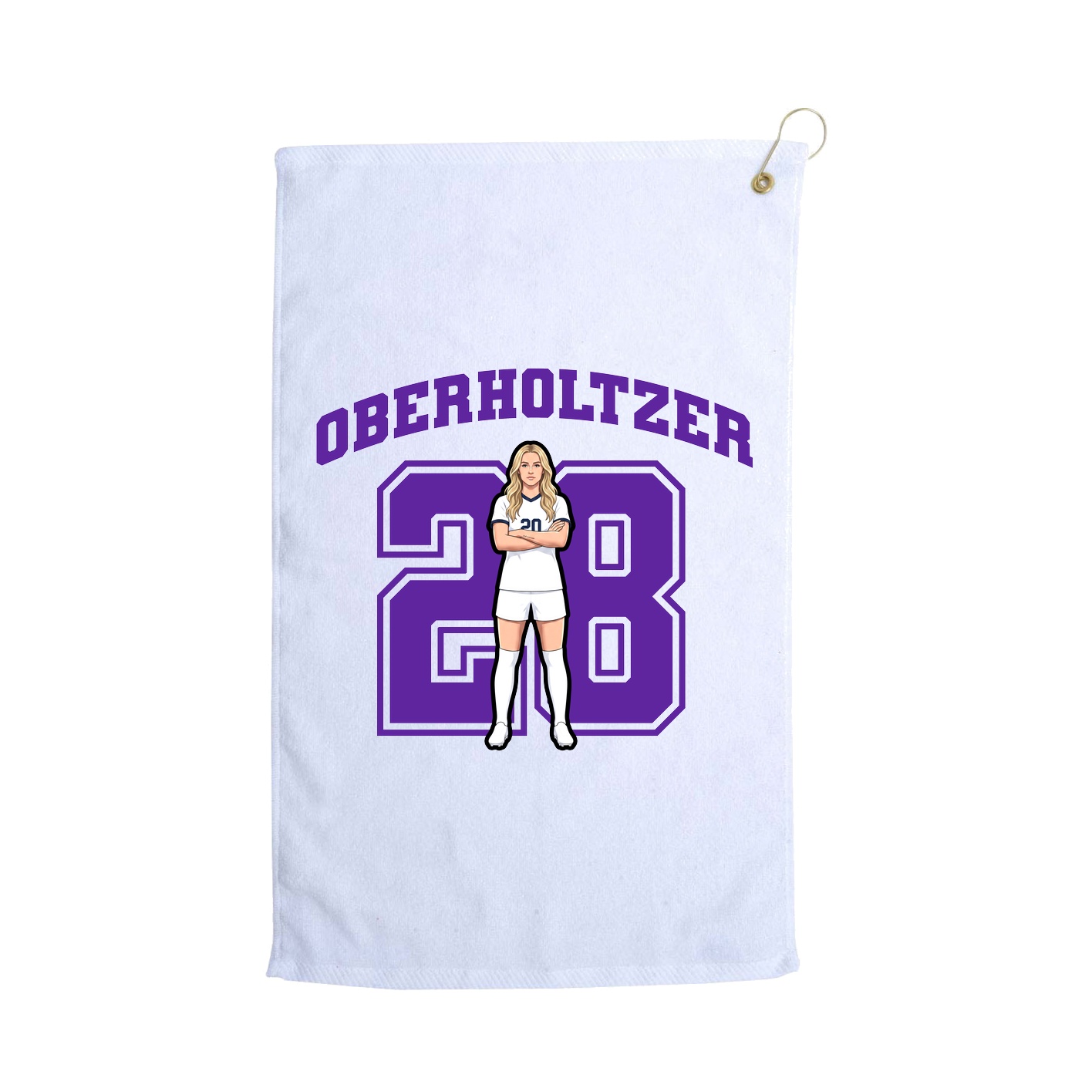 Golf Towel — Number in White