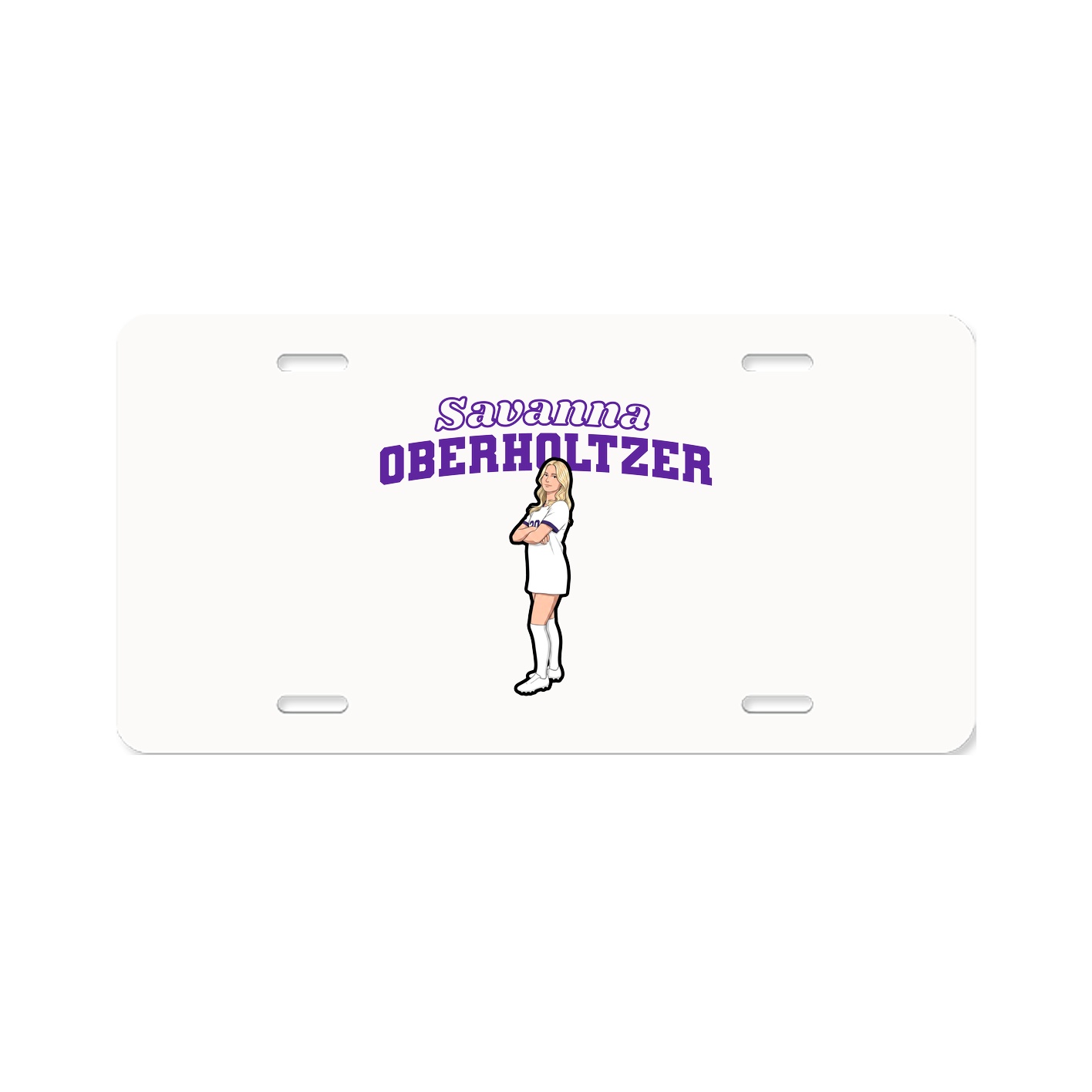 License Plate — Name Arch in Classic