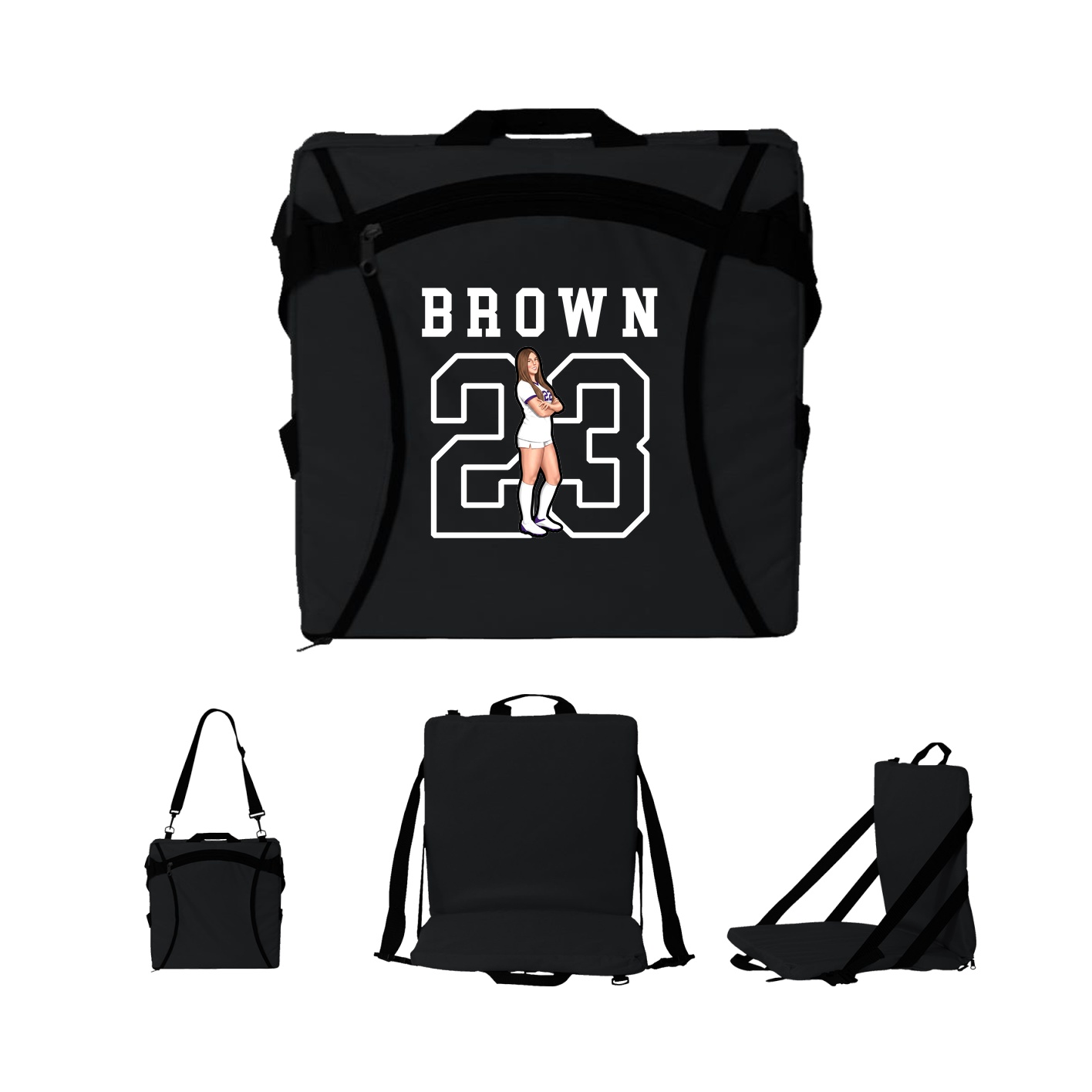 Folding Stadium Seat — Shirsey in Black