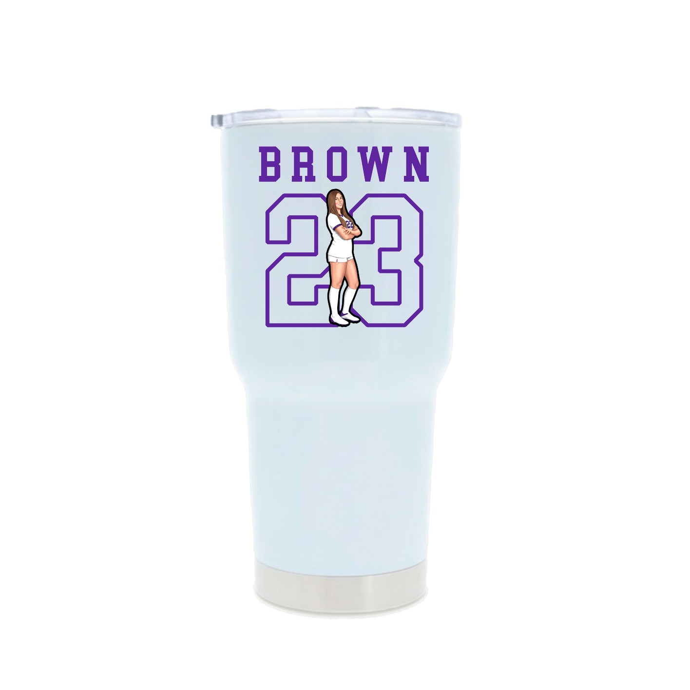 30oz Stainless Steel Tumbler — Shirsey in White
