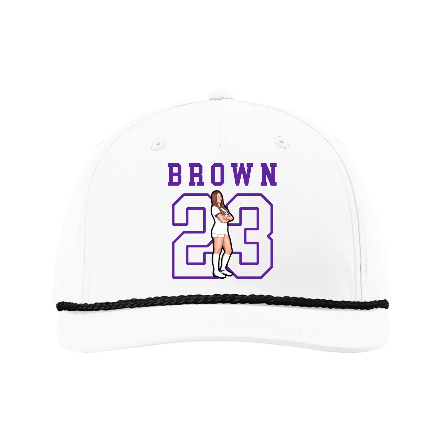 Five-Panel Classic Rope Cap — Shirsey in White