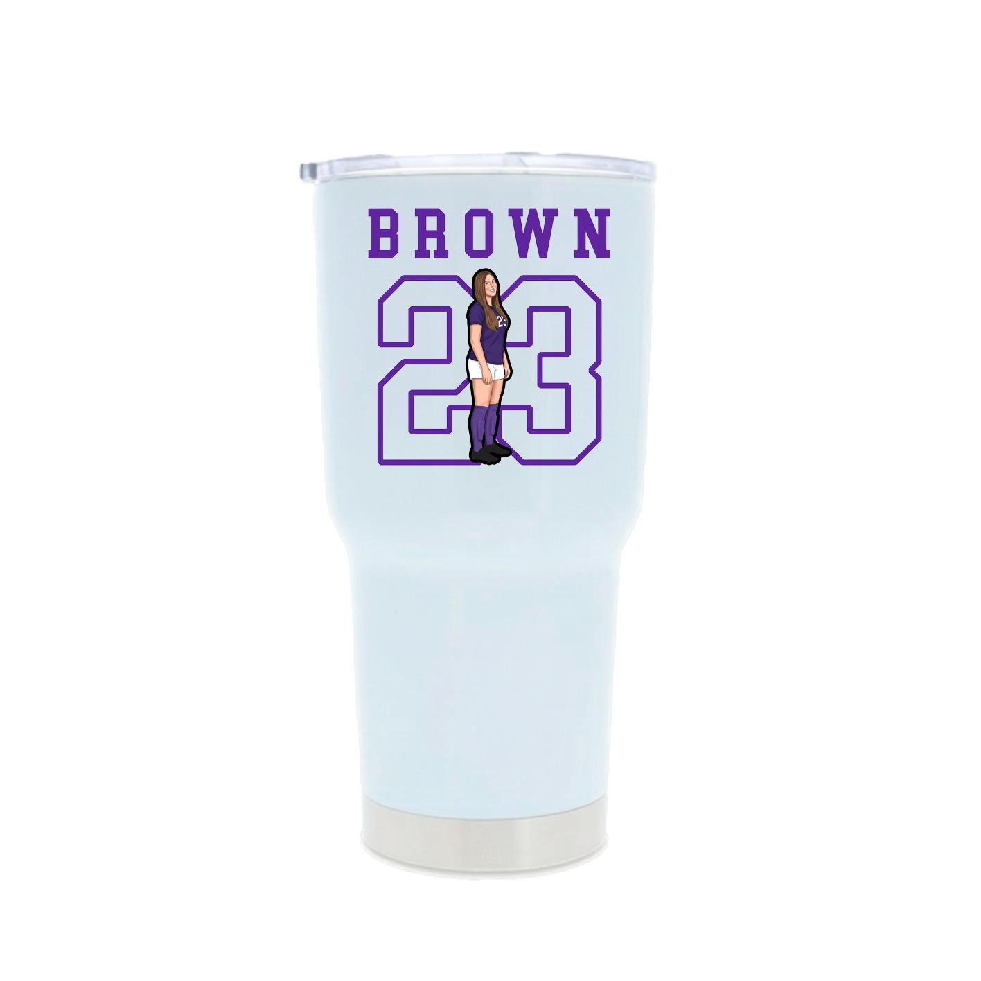 30oz Stainless Steel Tumbler — Shirsey in White