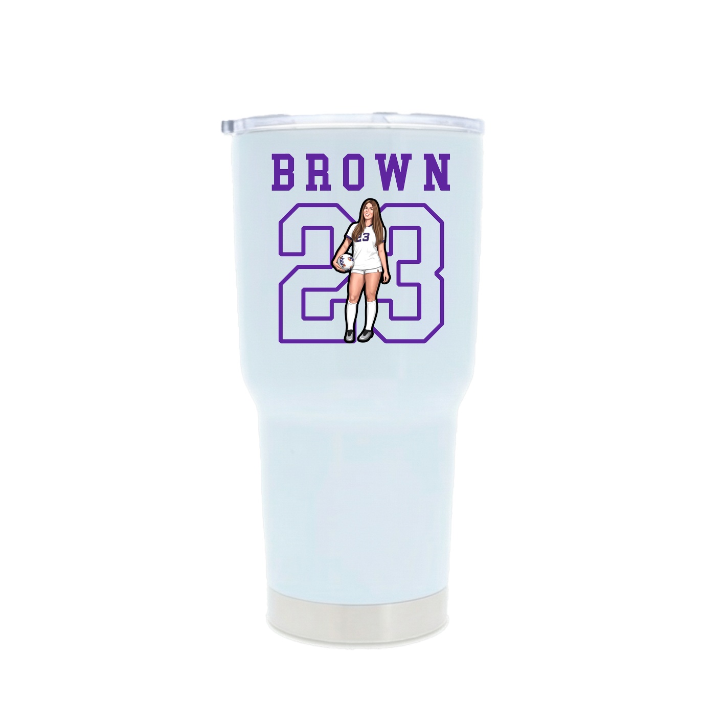 30oz Stainless Steel Tumbler — Shirsey in White