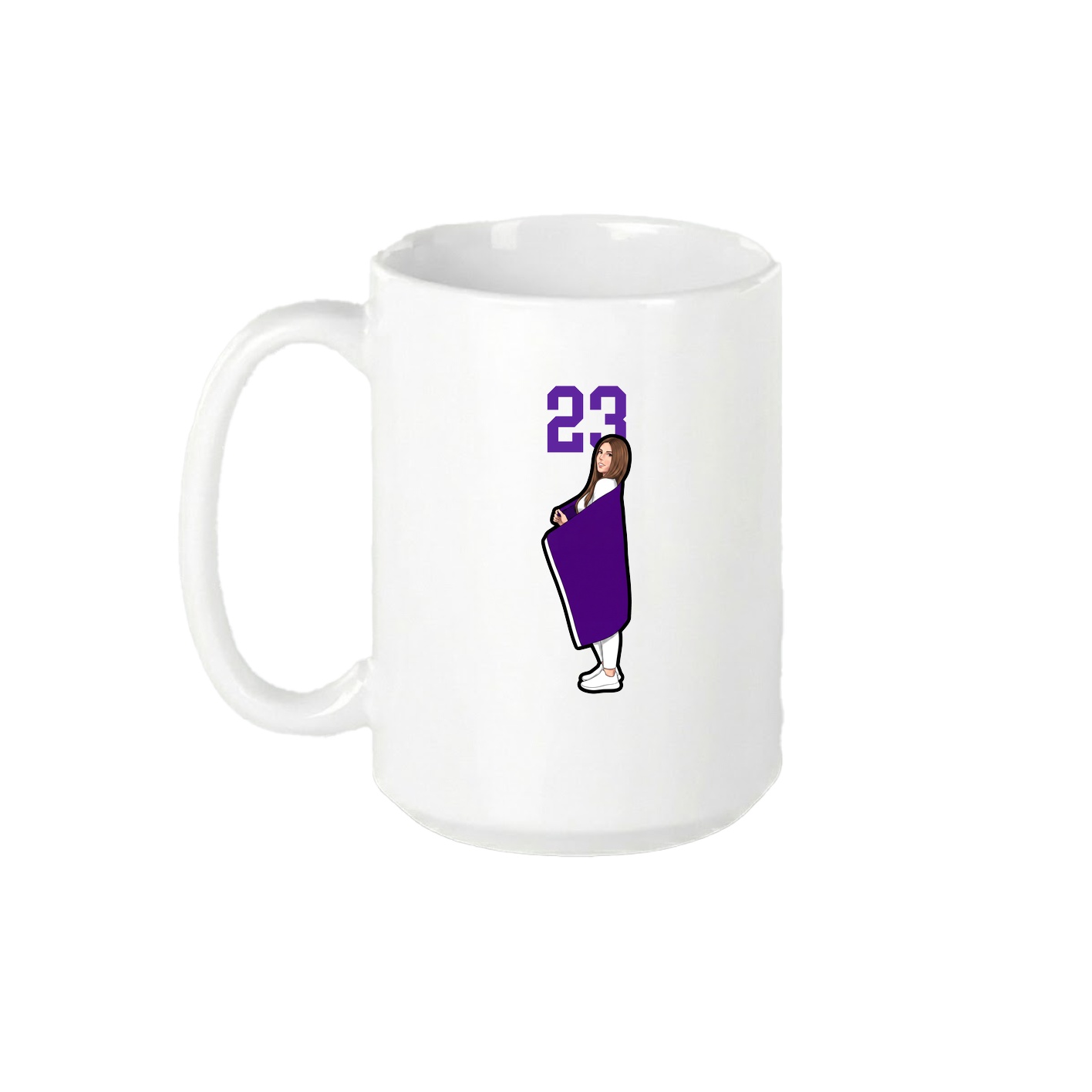 15oz Coffee Mug — Number Top in White