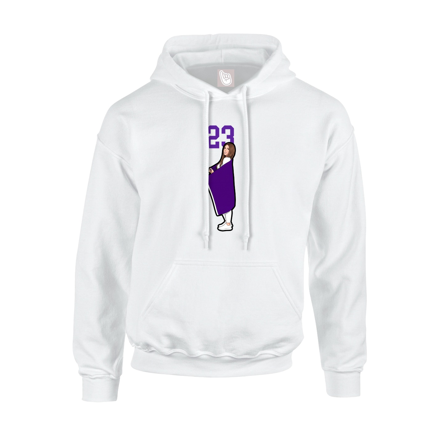 Hoodie — Number Top in White