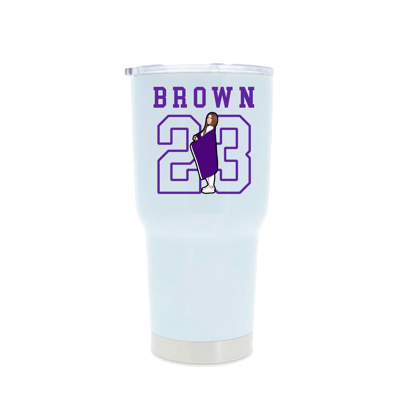 30oz Stainless Steel Tumbler — Shirsey in White