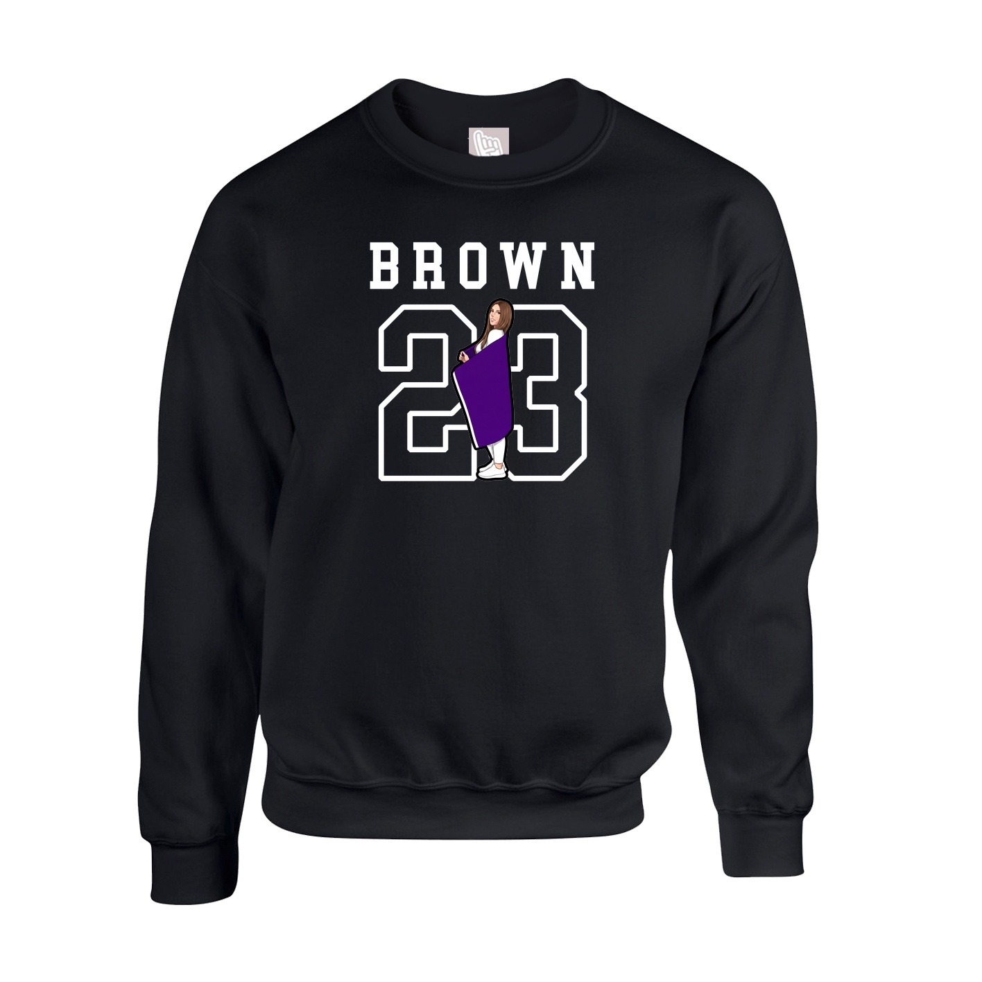 Fleece Crew — Shirsey in Black