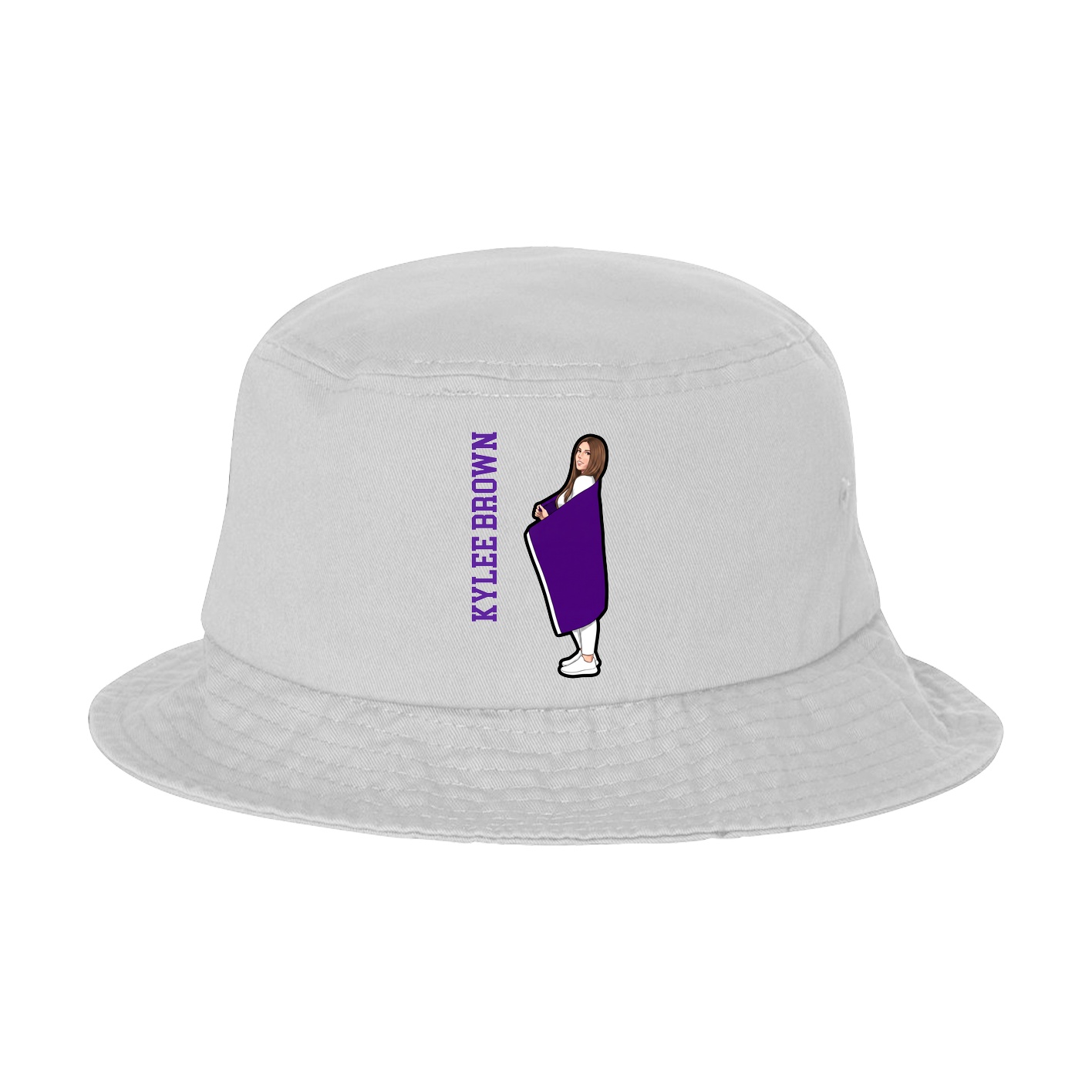 Bucket Cap — Name Vertical in White