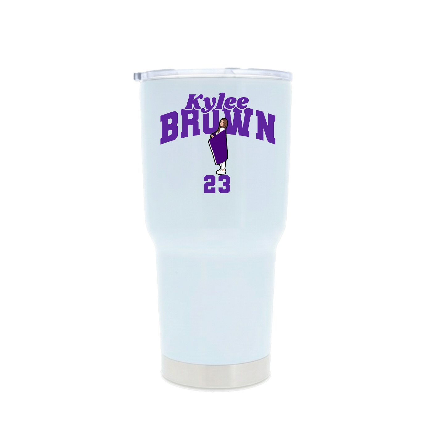 30oz Stainless Steel Tumbler — Signature Arch in White