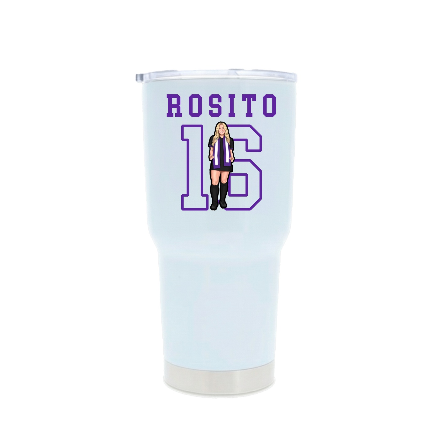 30oz Stainless Steel Tumbler — Shirsey in White