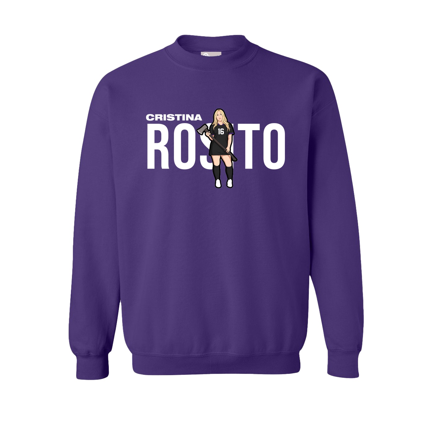 Fleece Crew — Player Name in Purple