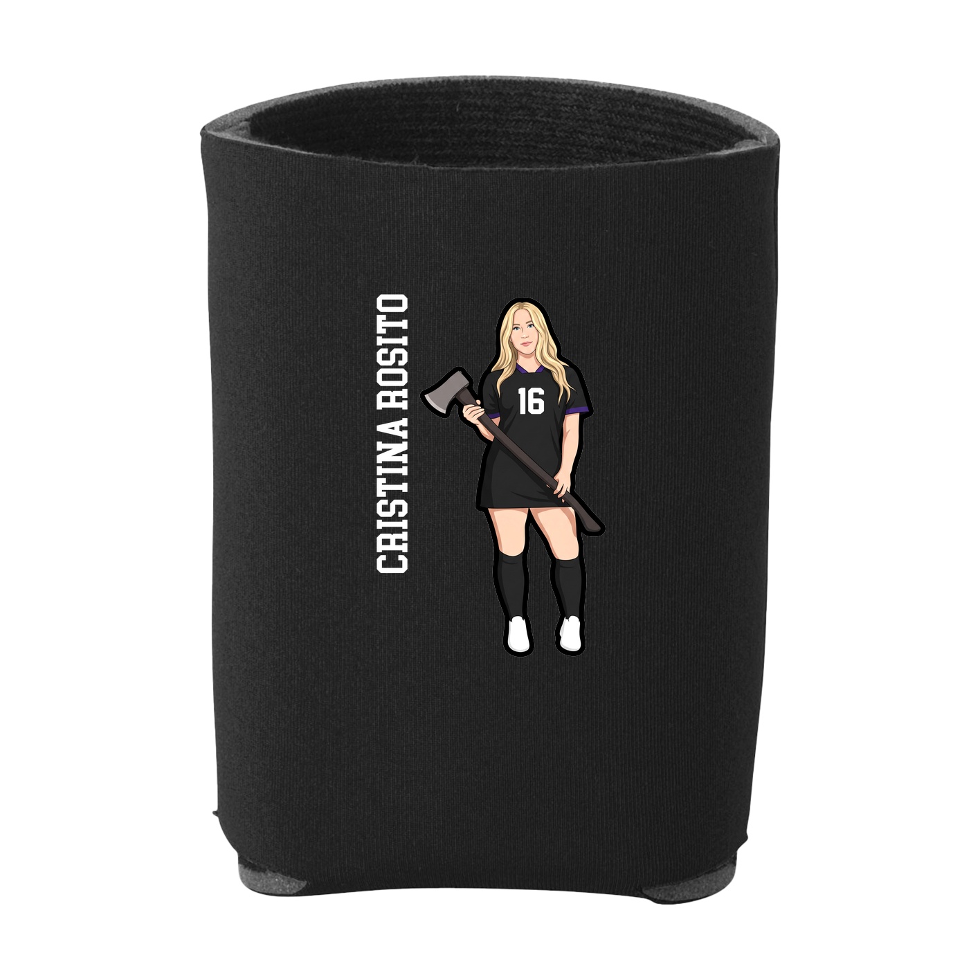 Can Holder — Name Vertical in Black
