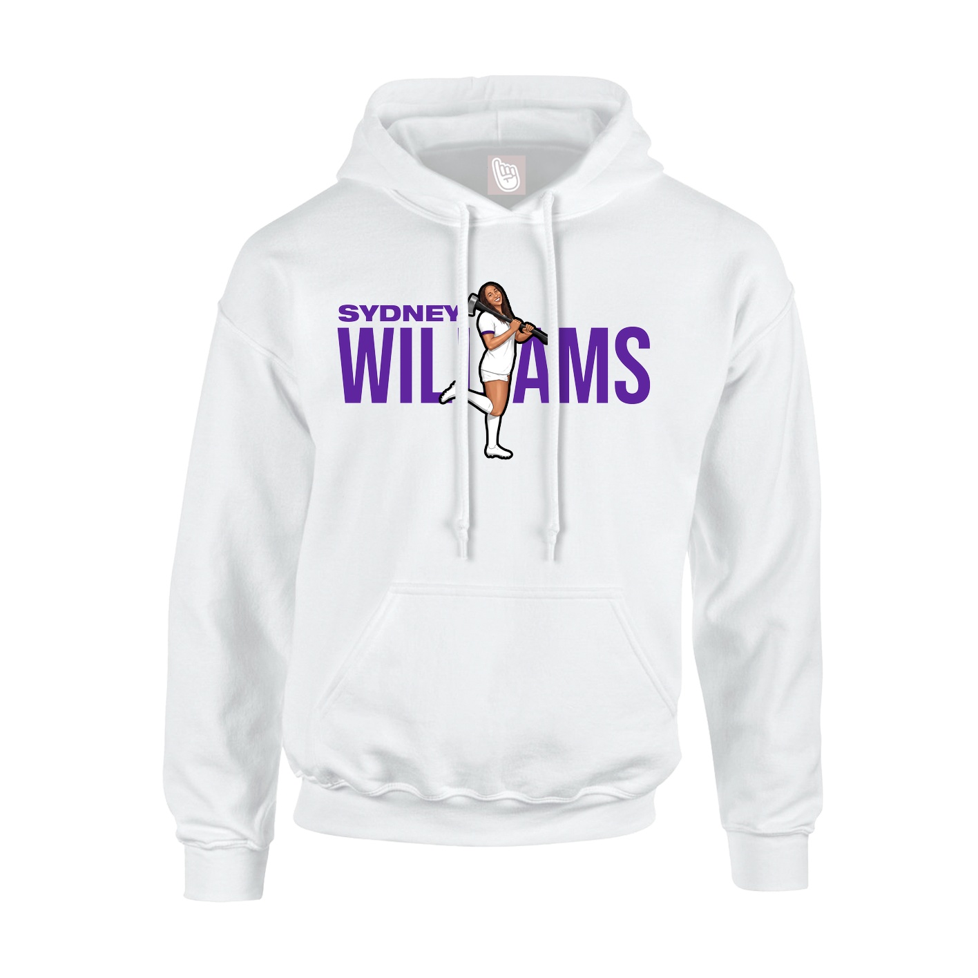 Youth Hoodie — Player Name in White
