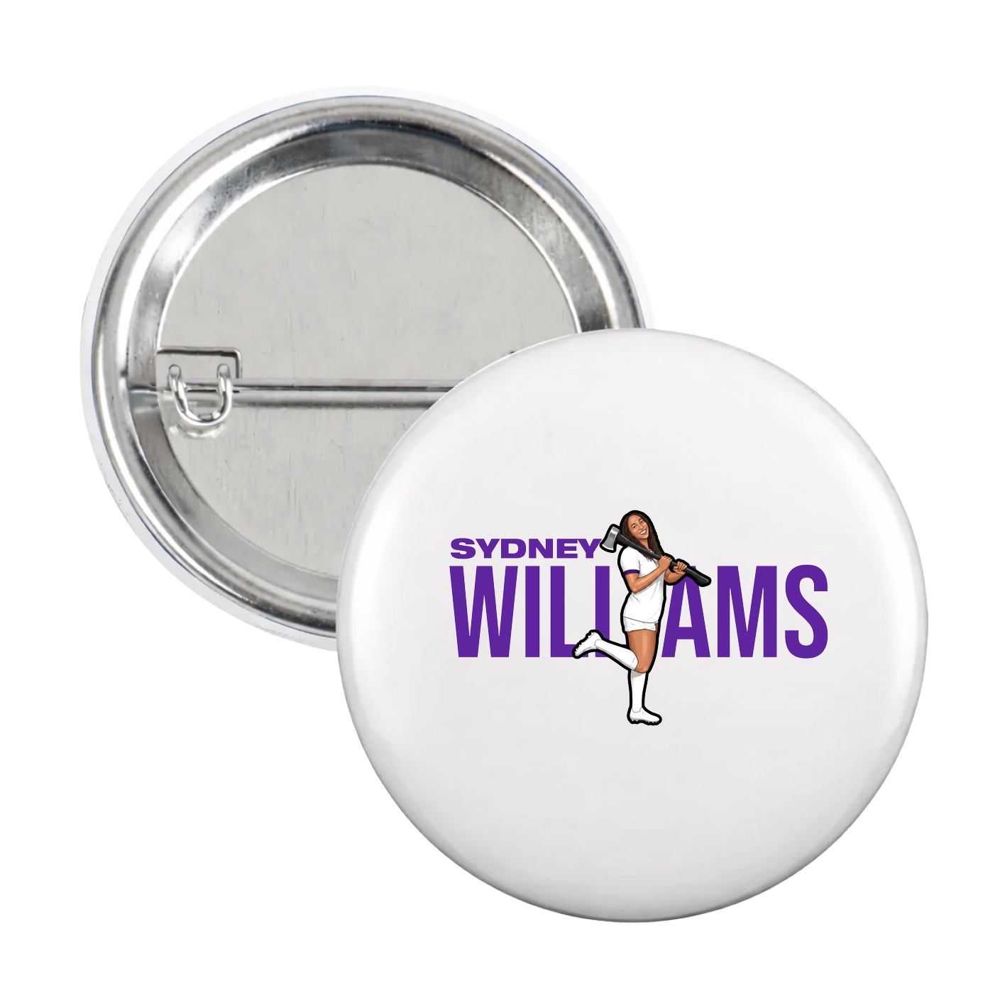 Game Day Button — Player Name in White
