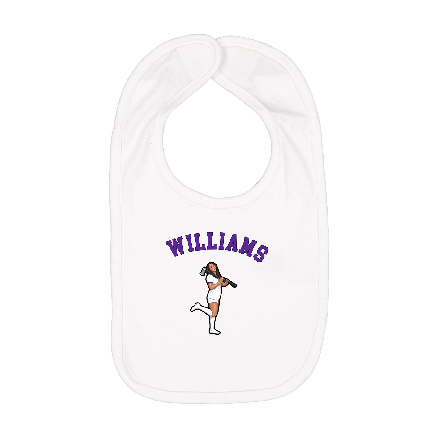 Infant Bib — Shirsey Arch in White