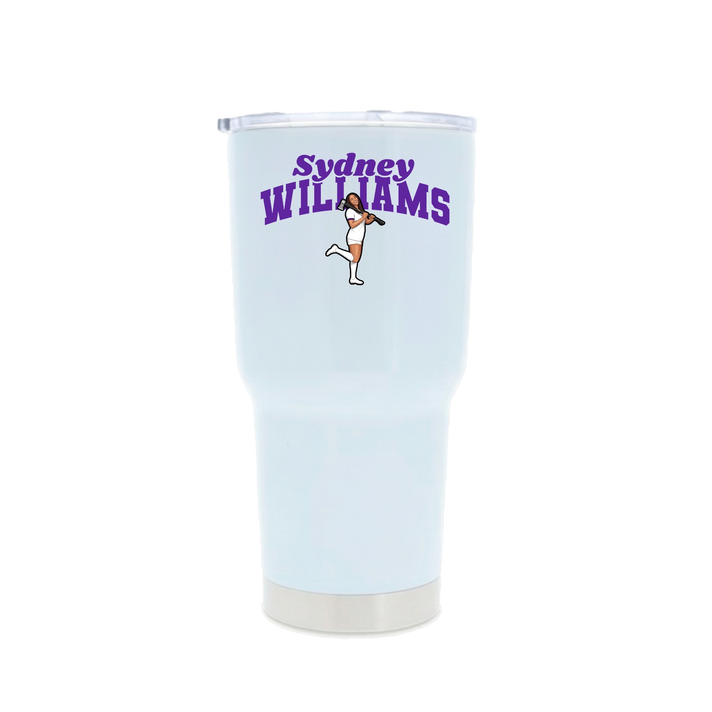 30oz Stainless Steel Tumbler — Signature Arch in White