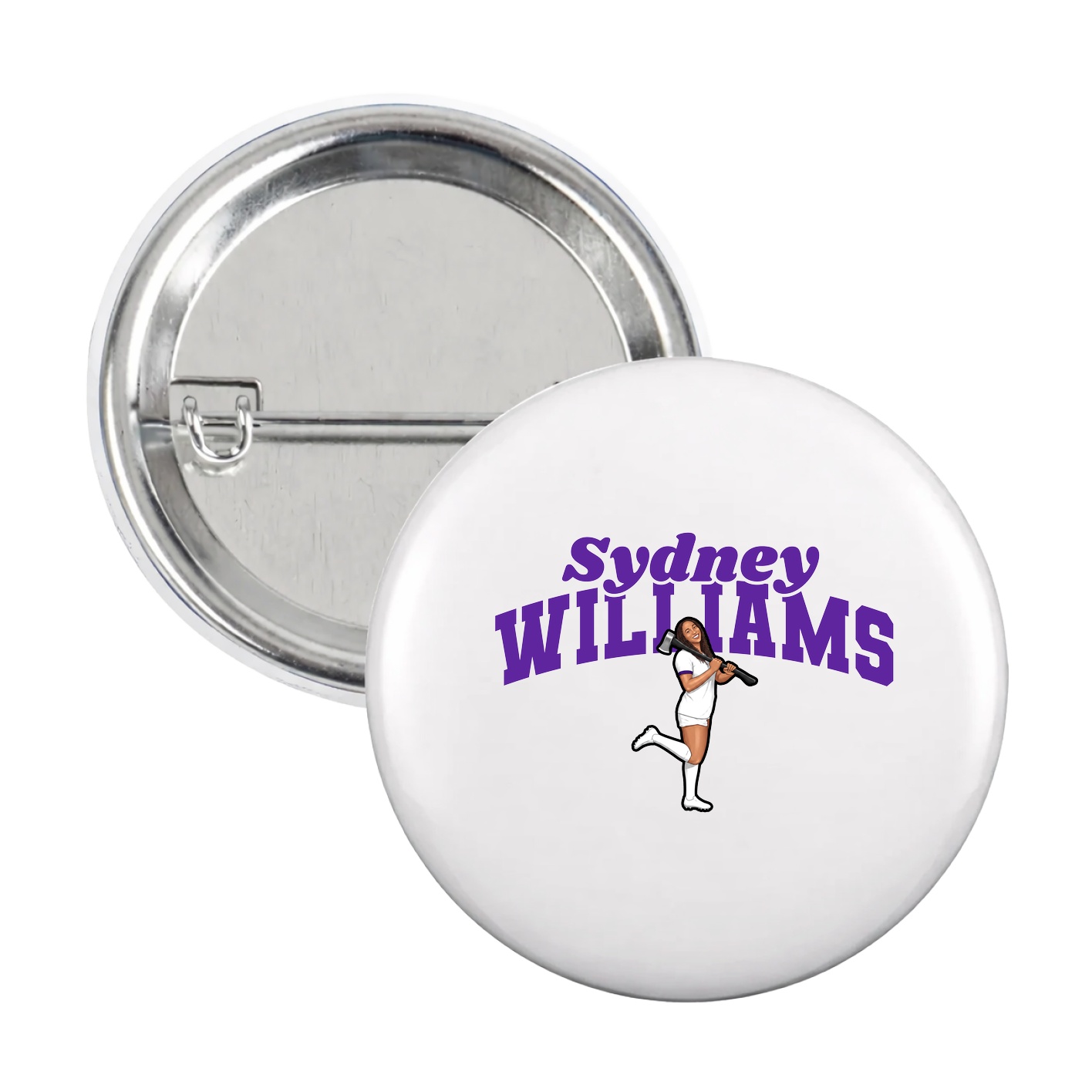 Game Day Button — Signature Arch in White