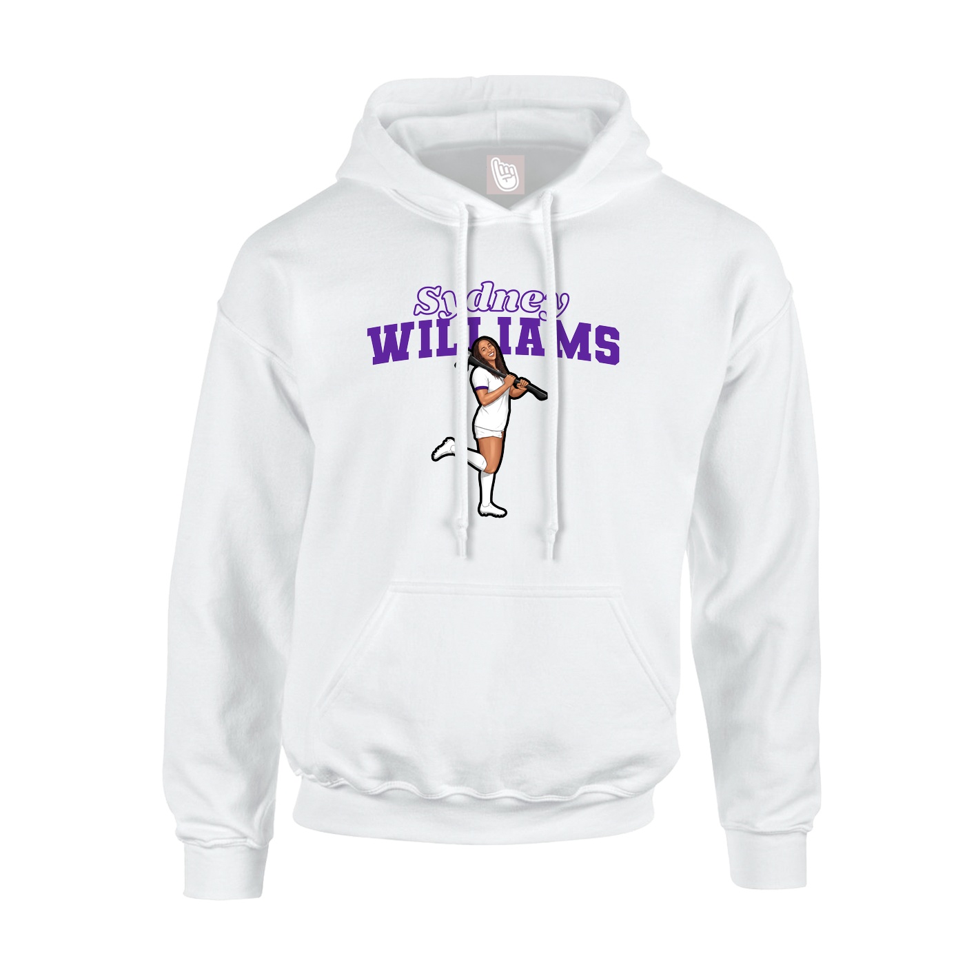 Hoodie — Name Arch in White
