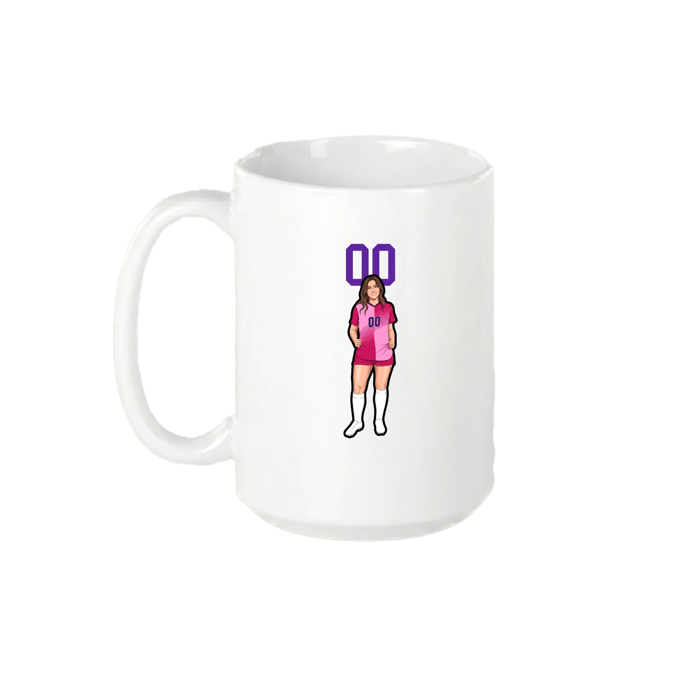 15oz Coffee Mug — Number Top in White