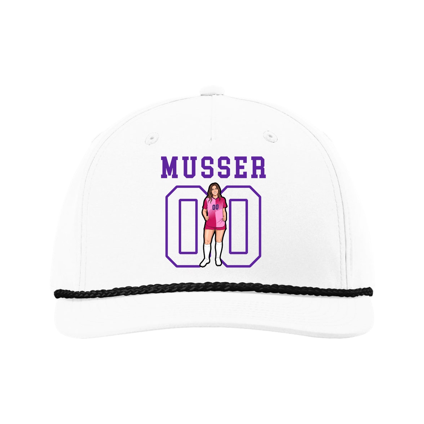 Five-Panel Classic Rope Cap — Shirsey in White