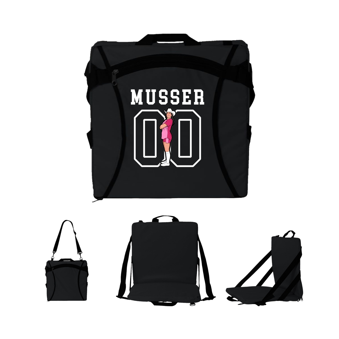 Folding Stadium Seat — Shirsey in Black