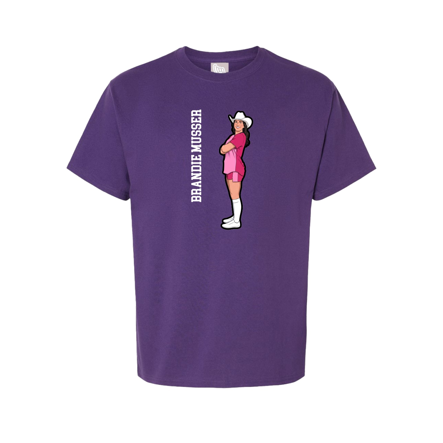Tee — Name Vertical in Purple