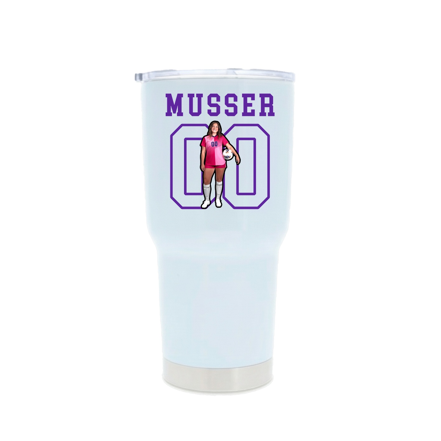 30oz Stainless Steel Tumbler — Shirsey in White