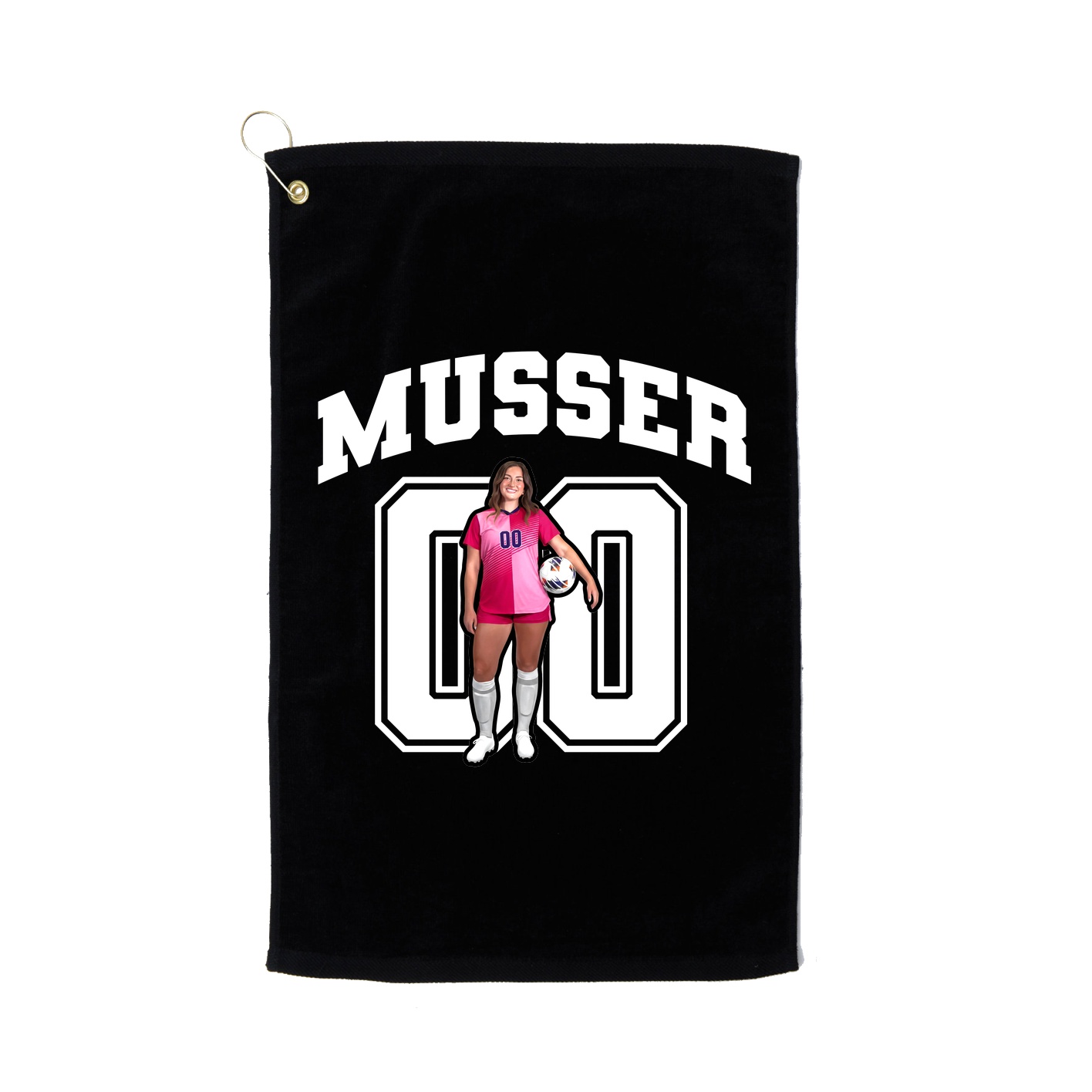 Golf Towel — Number in Black