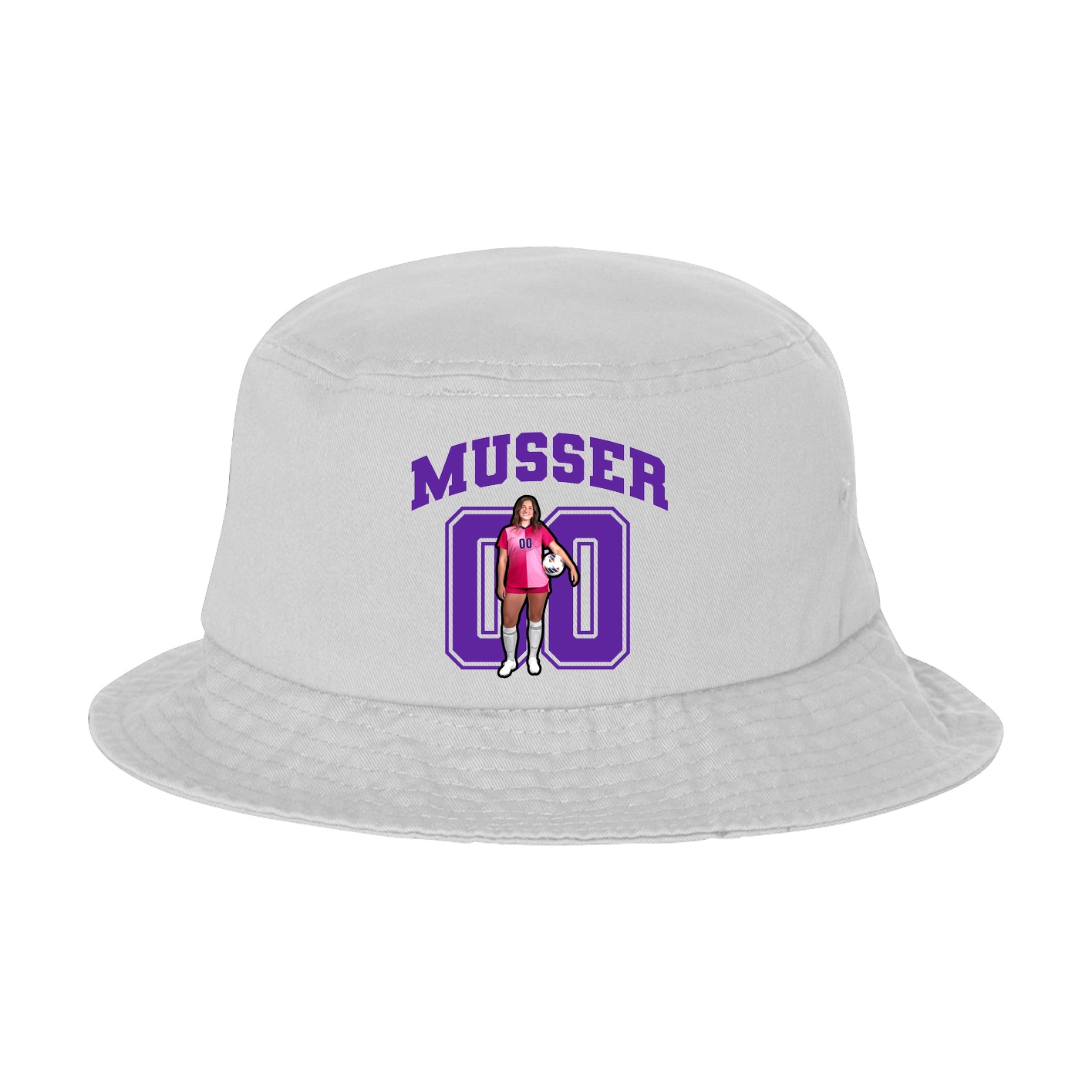 Bucket Cap — Number in White