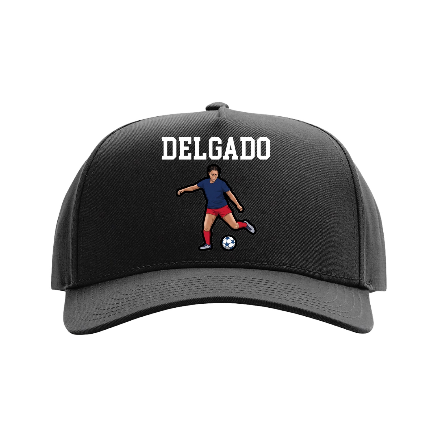 Full Fabric Five-Panel Champ Cap — Shirsey in Black