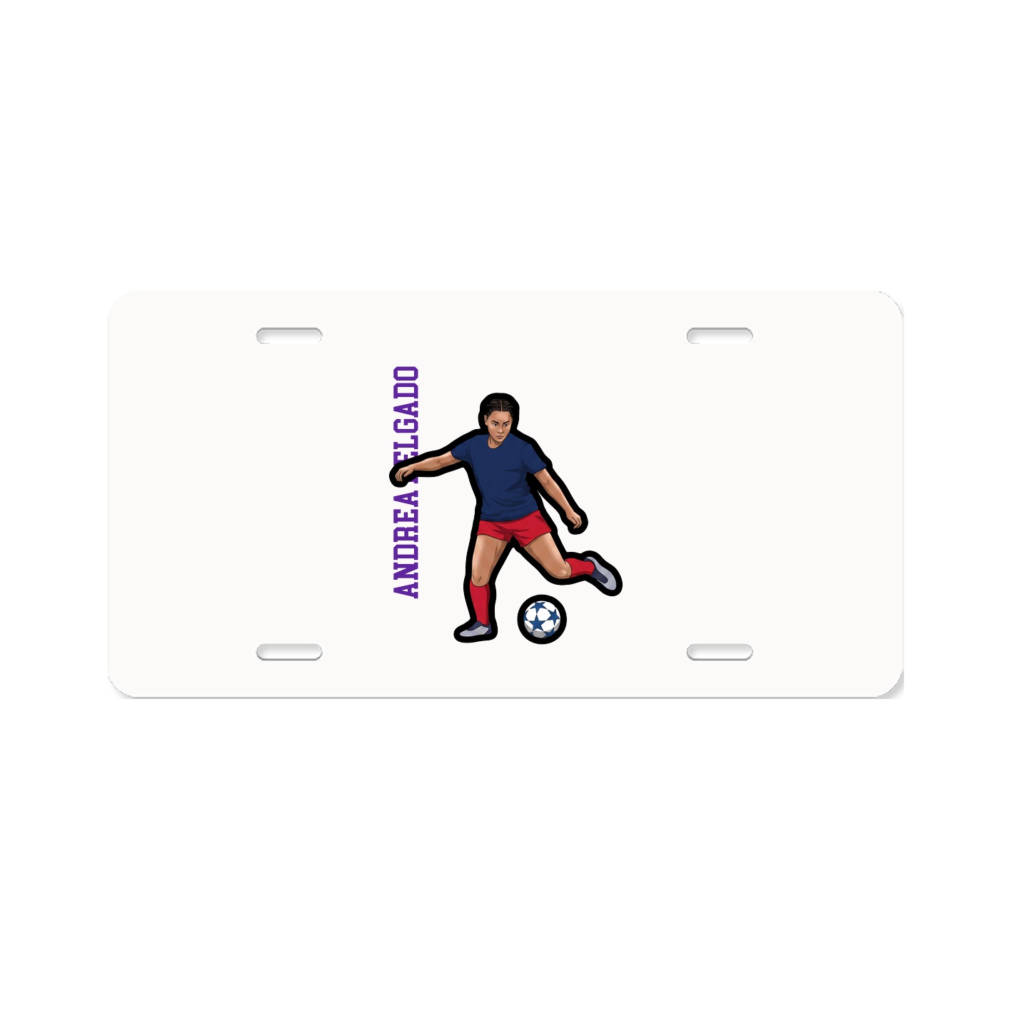 License Plate — Name Vertical in Classic