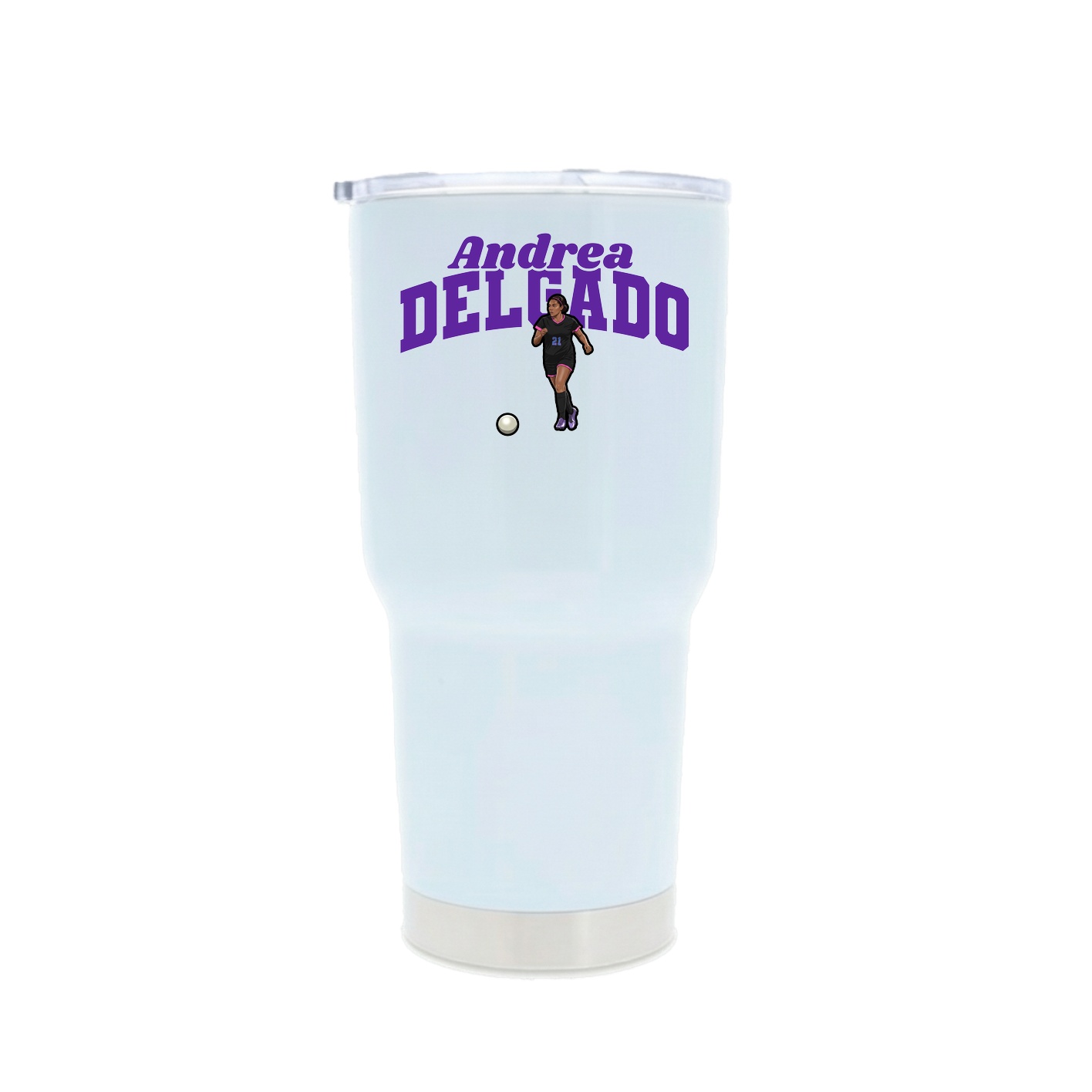 30oz Stainless Steel Tumbler — Signature Arch in White