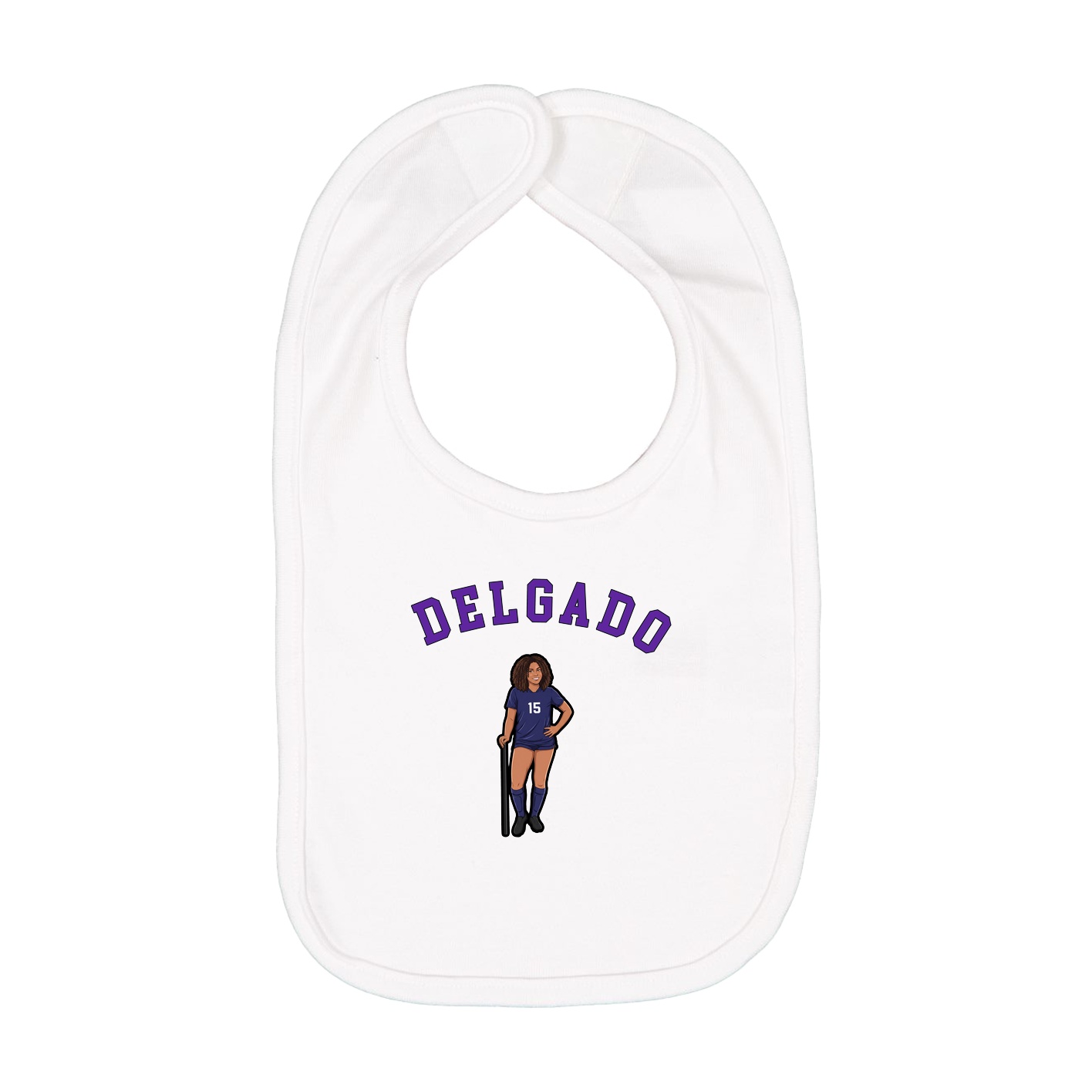 Infant Bib — Shirsey Arch in White