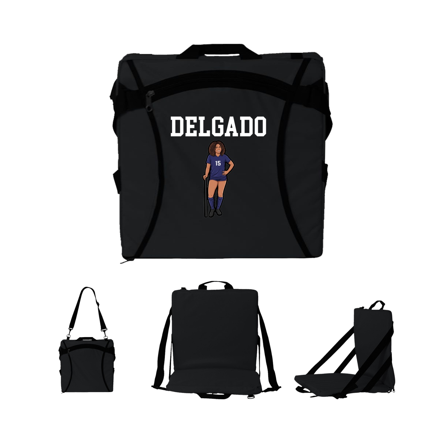 Folding Stadium Seat — Shirsey in Black