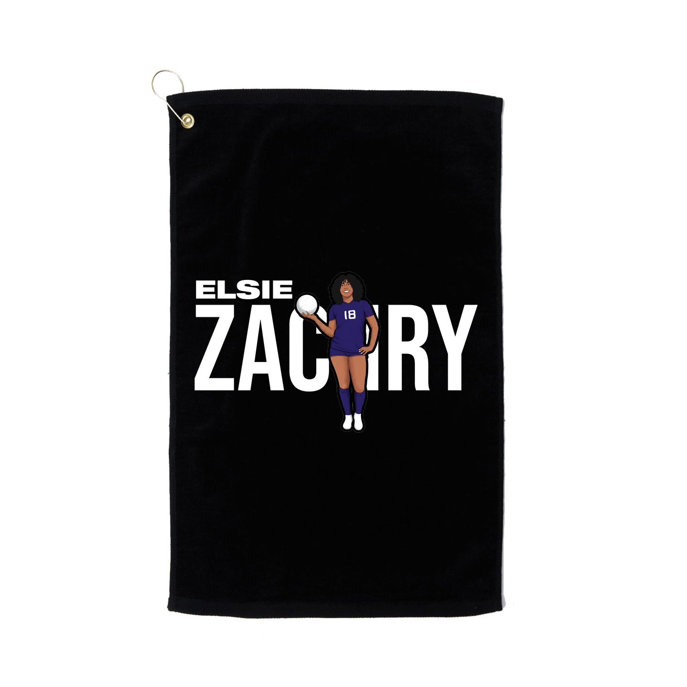 Golf Towel — Player Name in Black