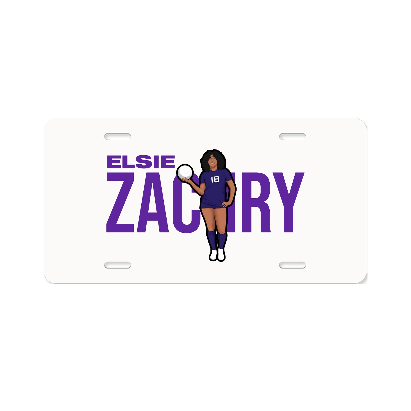 License Plate — Player Name in Classic