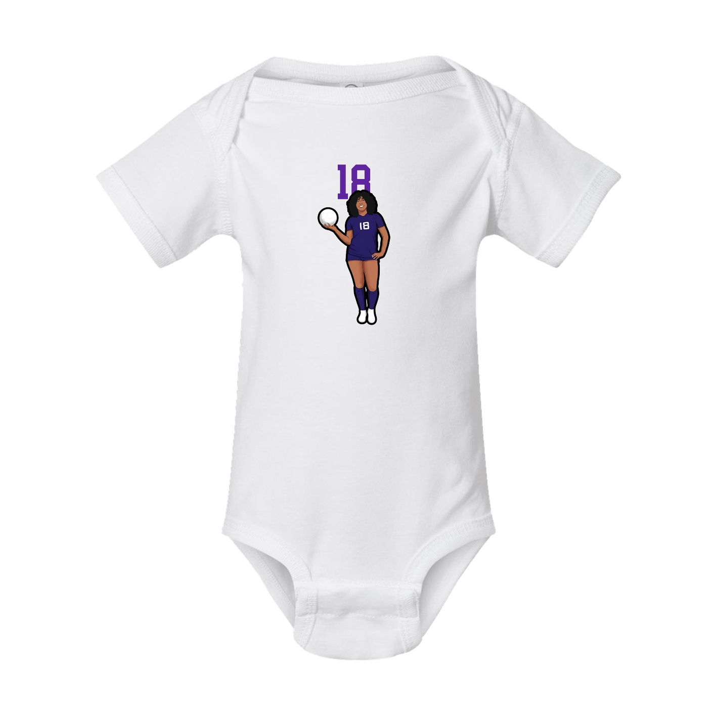 Baby Onesie — Number Top in White