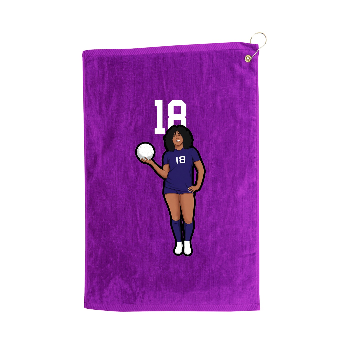 Golf Towel — Number Top in Purple
