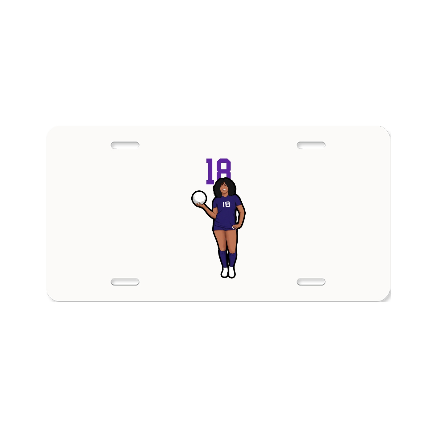 License Plate — Number Top in Classic