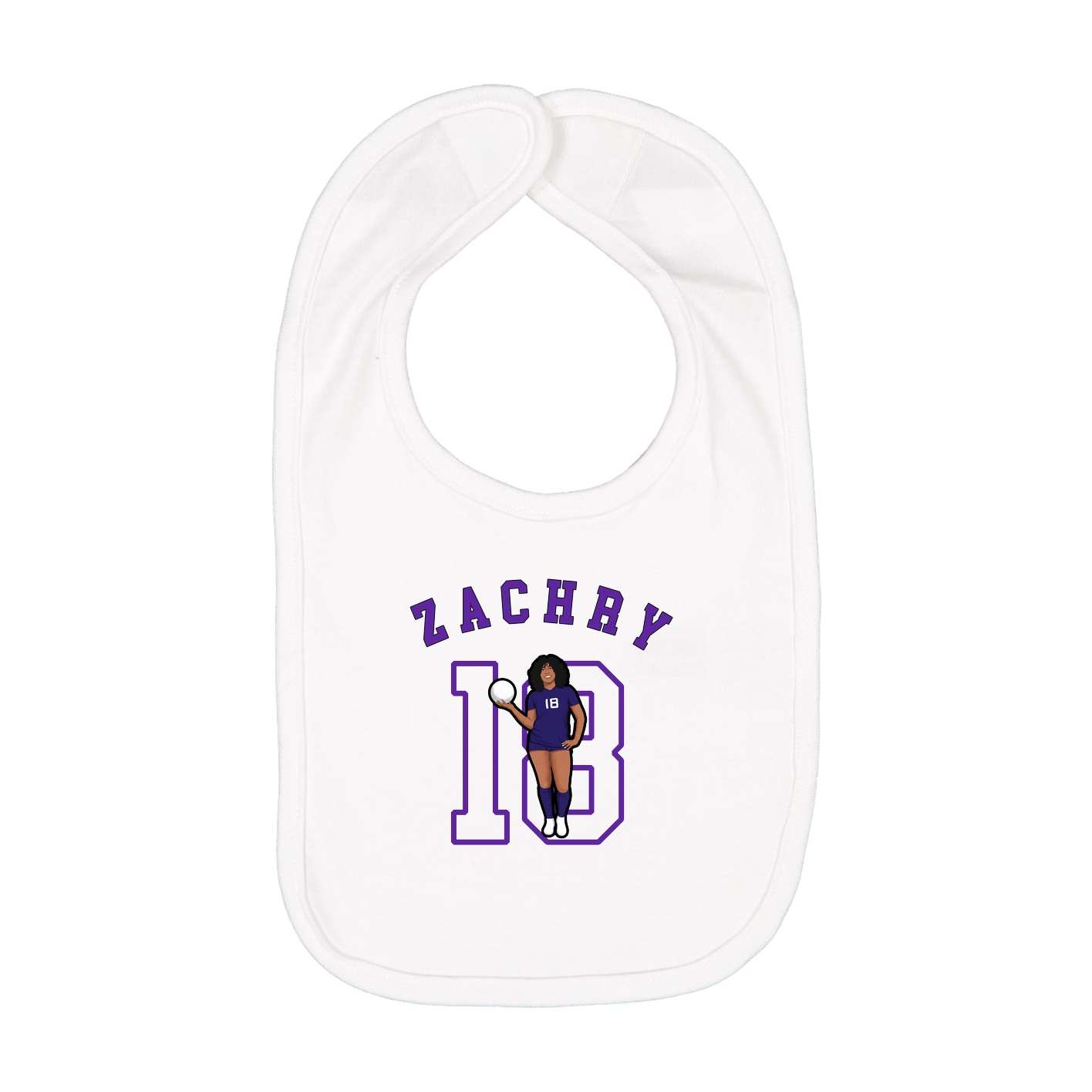 Infant Bib — Shirsey Arch in White