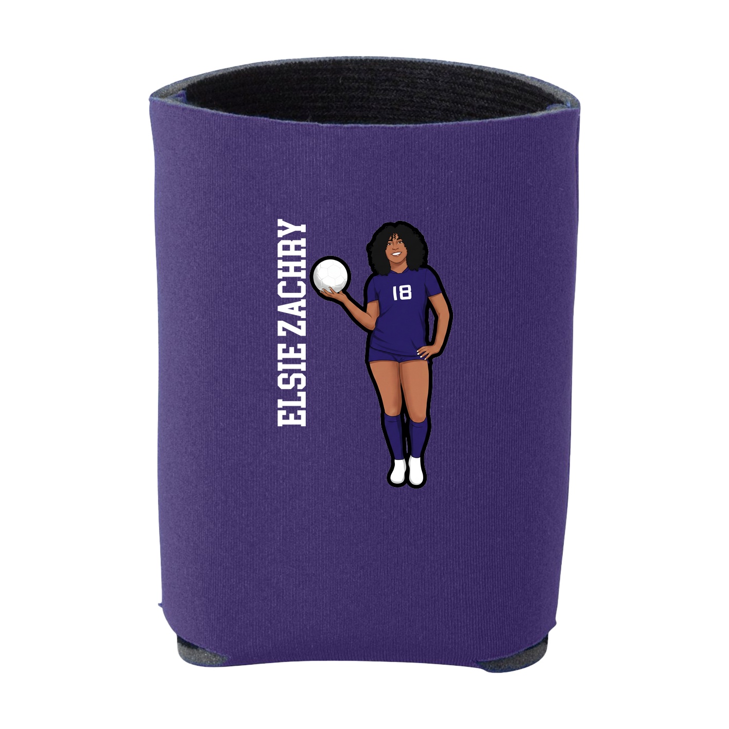 Can Holder — Name Vertical in Purple