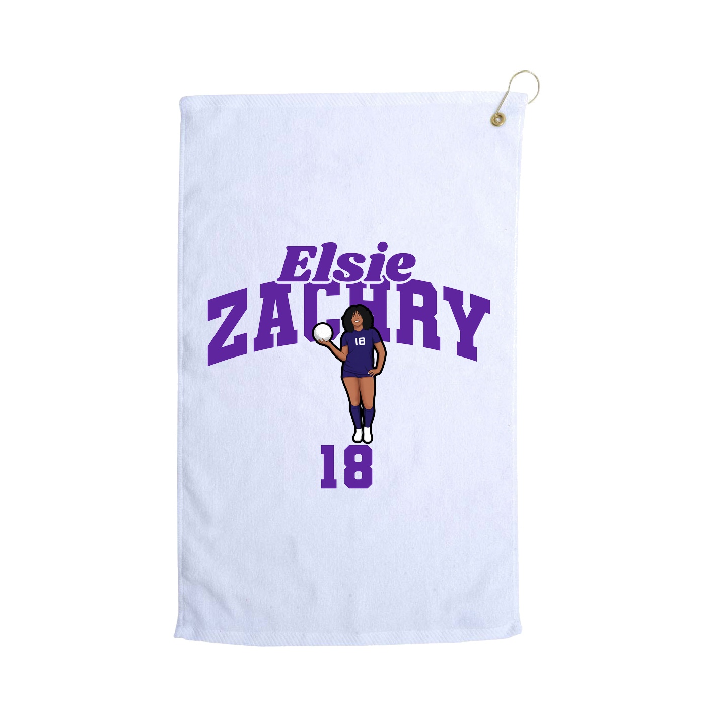 Golf Towel — Signature Arch in White
