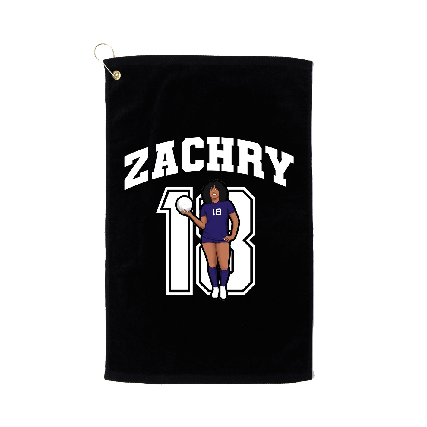Golf Towel — Number in Black