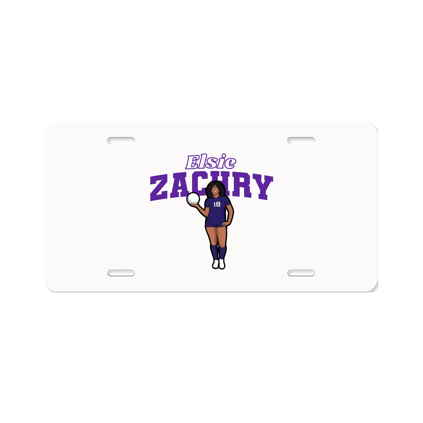 License Plate — Name Arch in Classic