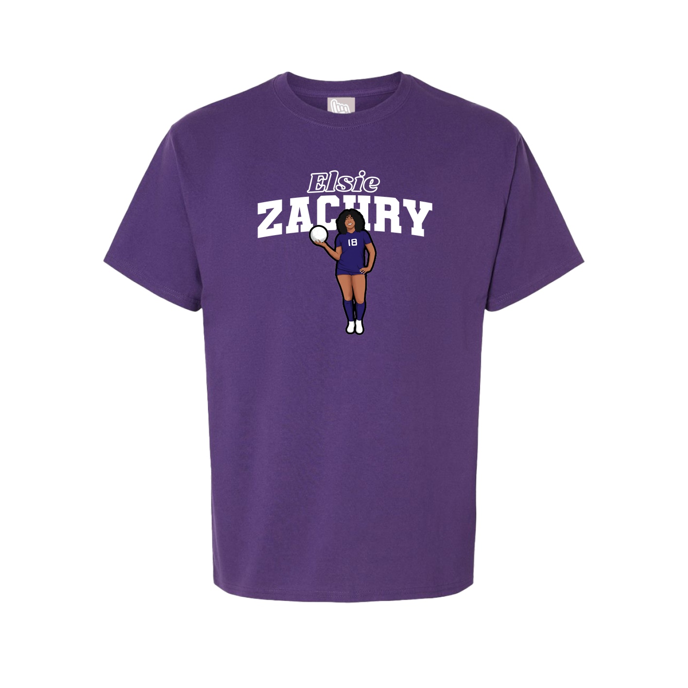 Youth Tee — Name Arch in Purple