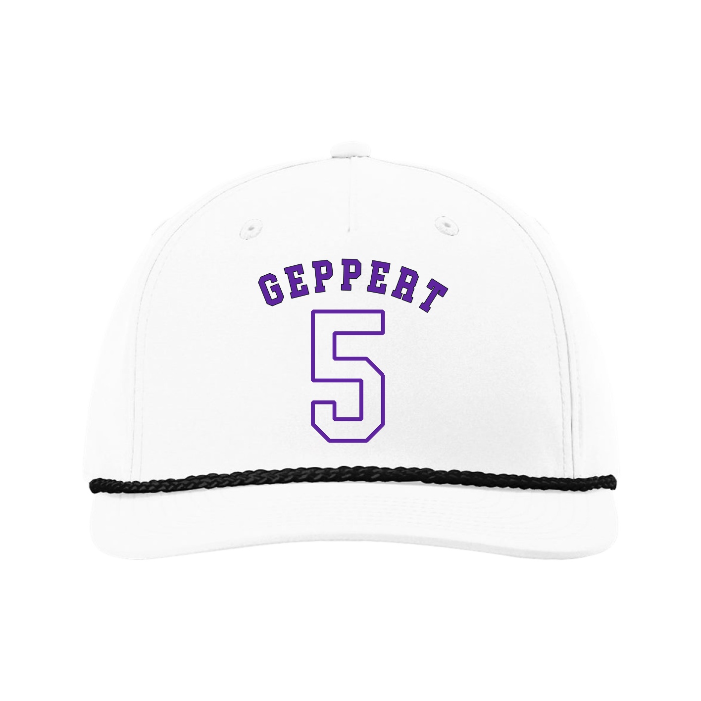 Five-Panel Classic Rope Cap — Shirsey Arch in White