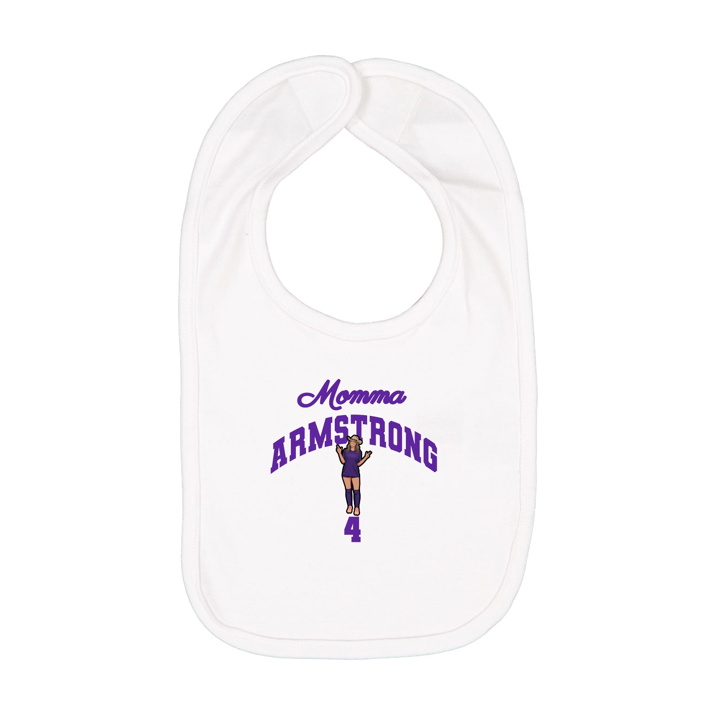 Infant Bib — Mothers Day Arch in White