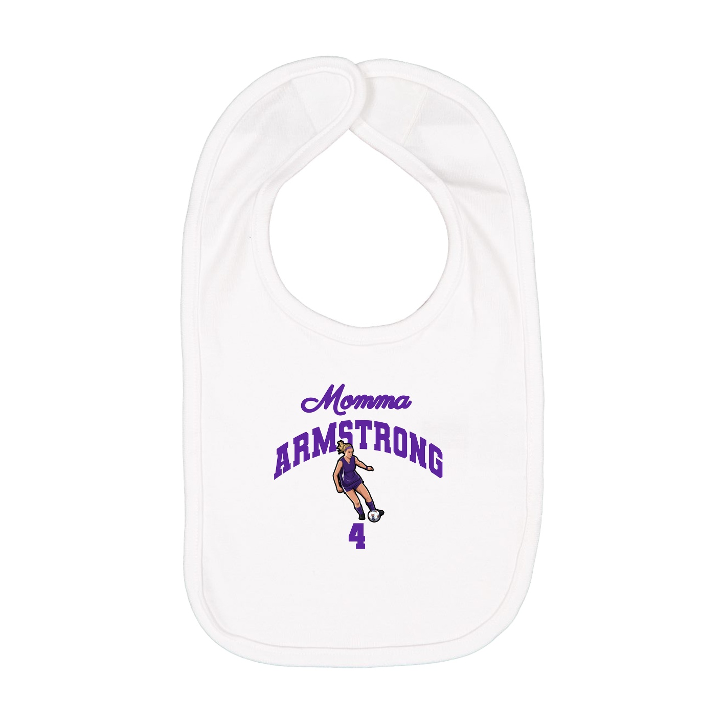 Infant Bib — Mothers Day Arch in White